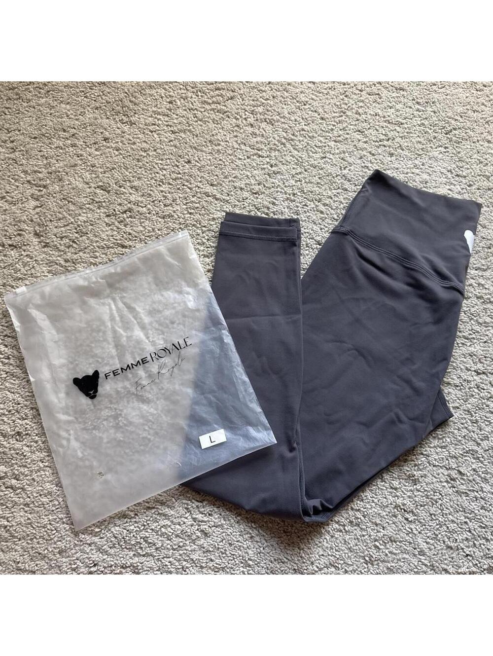 Women's Grey and Purple Legging